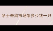 哈士奇狗市场架多少钱一只
