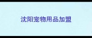 沈阳宠物用品加盟