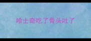哈士奇吃了骨头吐了