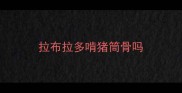 拉布拉多啃猪筒骨吗