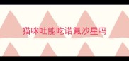 猫咪吐能吃诺氟沙星吗
