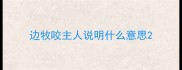 边牧咬主人说明什么意思