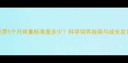 卡斯罗5个月体重标准是多少科学饲养指南与成长发育全