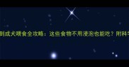 边牧幼犬到成犬喂食全攻略这些食物不用浸泡也能吃附科学喂养指南