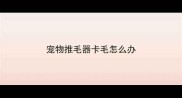 宠物推毛器卡毛怎么办