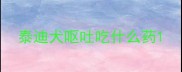 泰迪犬呕吐吃什么药