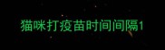 猫咪打疫苗时间间隔