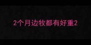 2个月边牧都有好重