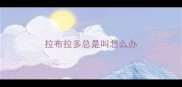 拉布拉多总是叫怎么办