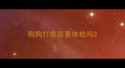 狗狗打疫苗要体检吗