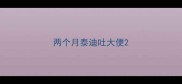 两个月泰迪吐大便