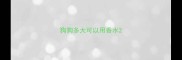 狗狗多大可以用香水
