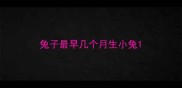 兔子最早几个月生小兔