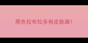 黑色拉布拉多有皮肤屑
