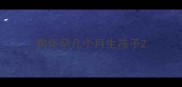 狗怀孕几个月生孩子