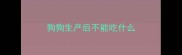 狗狗生产后不能吃什么