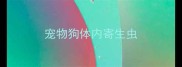 宠物狗体内寄生虫