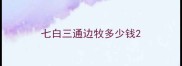 七白三通边牧多少钱