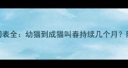 猫咪发情期时间表全幼猫到成猫叫春持续几个月附科学应对指南