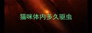 猫咪体内多久驱虫
