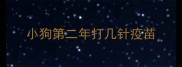 小狗第二年打几针疫苗