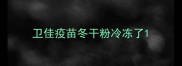 卫佳疫苗冬干粉冷冻了