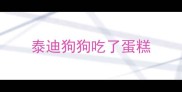 泰迪狗狗吃了蛋糕