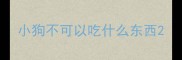 小狗不可以吃什么东西