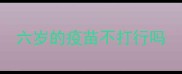 六岁的疫苗不打行吗
