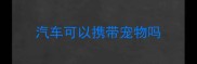 汽车可以携带宠物吗