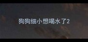 狗狗细小想喝水了