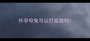 怀孕母兔可以打疫苗吗