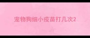宠物狗细小疫苗打几次