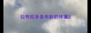 拉布拉多各年龄的体重