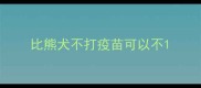 比熊犬不打疫苗可以不