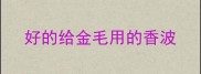 好的给金毛用的香波