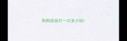 狗狗疫苗打一次多少钱