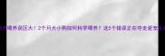 幼犬喂养误区大2个月大小狗如何科学喂养这5个错误正在夺走爱宠生命