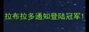 拉布拉多通知登陆冠军