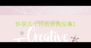 怀孕几个月后养狗没事