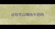 边牧可以喝纯牛奶吗