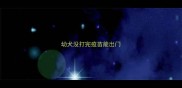 幼犬没打完疫苗能出门