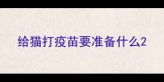 给猫打疫苗要准备什么