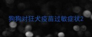 狗狗对狂犬疫苗过敏症状