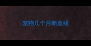 宠物几个月断血线