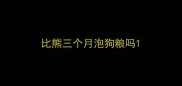 比熊三个月泡狗粮吗