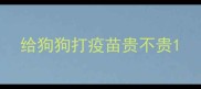 给狗狗打疫苗贵不贵