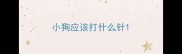 小狗应该打什么针