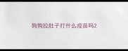 狗狗拉肚子打什么疫苗吗