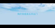 狗打完疫苗五天出门